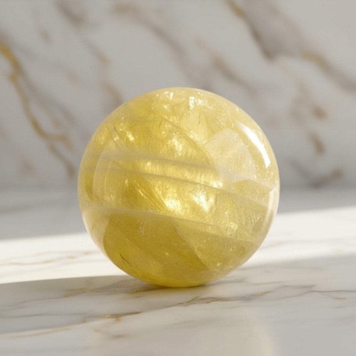 Citrin kugel 10cm - kugel, edelstein