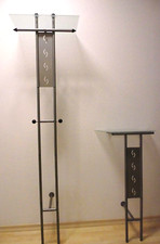 GARDEROBE SET FLUR SILBER METALL GLAS KLEIDERSTANGE WANDGARDEROBE GRAU ALU