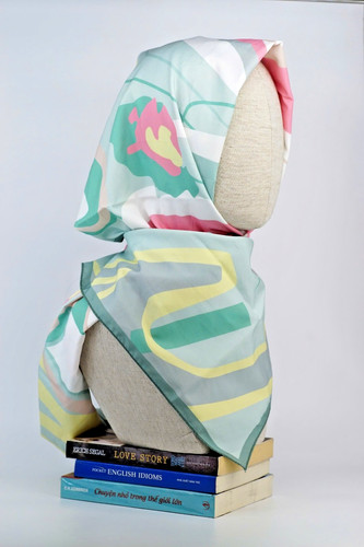 Seide hijab mit - mit, muster