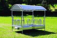 PATURA Großballenraufe mit Palisadenfressgitter Heuraufe