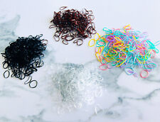 200x Haargummis Mini Rastas Gummi Band Dreads Haarschmuck Sport Zöpfe Bartzopf