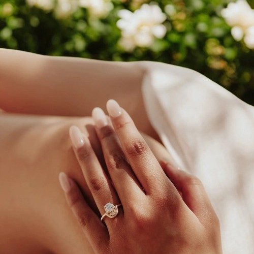 Lab grown diamond ring solid - grown,