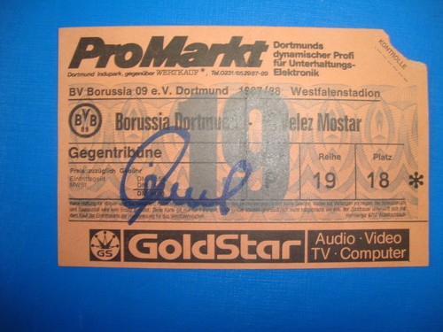 Ticket bvb dortmund fc - 87/88,