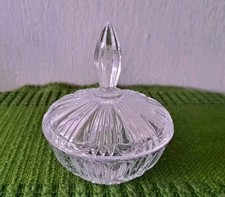 Kleine Glasschale mit Deckel ca. 10 cm Ø Konfektschale Glas Schale Zuckerdose