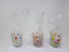 Windlicht aus Glas mit Teelicht 3 Farbig Sortiert 32 Stück Garten Hochzeit Deko