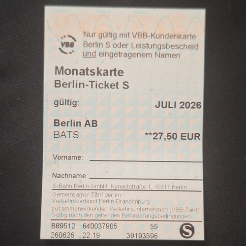 Berlin ticket monatskarte - berlin-ticket, s