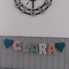 Namensgirlande Stoffbuchstaben