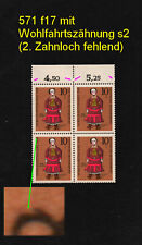 Bund 571 f17 ** Viererblock mit WOZ s2 oder Eck-8er-Block Variante wählen