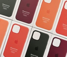 Original Apple Silikon Case MagSafe iPhone 12 mini grün-zitrus pink-lila-orange