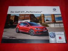 VW Golf VII GTI "Performance" Prospekt Brochure Depliant Folleto von Juli 2019