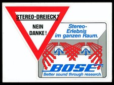 Werbe Aufkleber - Bose Hifi - 14x11cm - Vintage Reklame 80er 90er