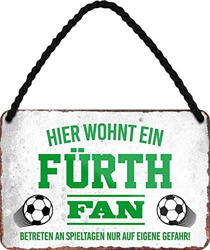 Blechschild fußball hier - blechschild,