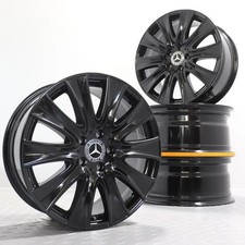 18Zoll Mercedes S-Klasse Original Alufelgen W222 V222 A2224010902 8x18 schwarz
