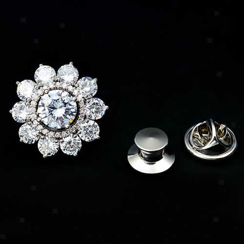 Anstecknadel 2cm klare strass - anstecknadel,