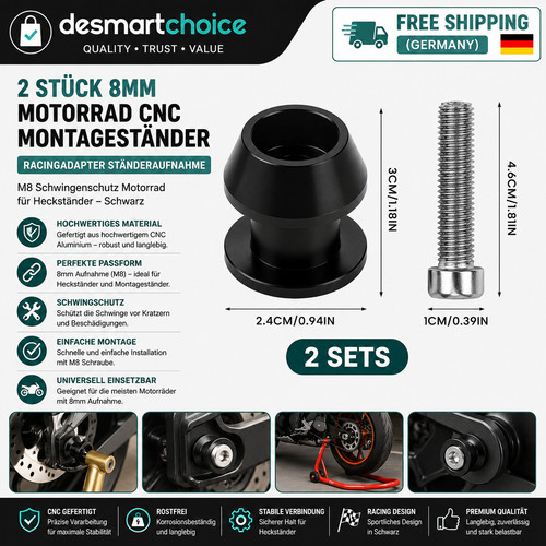 Stück 8mm motorrad - 2, cnc