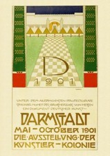 Darmstadt Künstlerkolonie Plakat um 1901 Olbrich Plakat 106