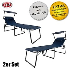 2er-Set XXL Alu Gartenliege