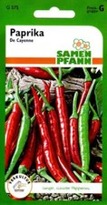 Paprika De Cayenne - langer, scharfer Pepperoni, Gewürzpaprika - Samen Saatgut