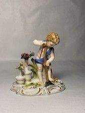 Meissner Porzellan Figur Junge mit Hacken Um 1900 Top Zustand