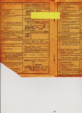 DAIMLER BENZ OMNIBUS 1947 Kfz-Brief Typ ?, Motor OM 59 Oldtimer Pappbrief