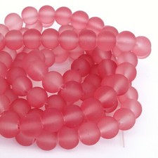 Glasperlen matt gefrostet Glas