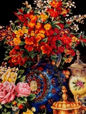 Stickbild,Blümen,Große