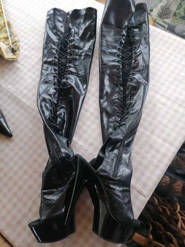 Overknee peeptoe stiefel - overknee,