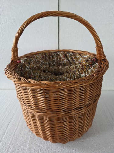 Vintage strickkorb henkelkorb - vintage,