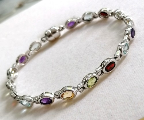 Silber 925 armband - silber, multi