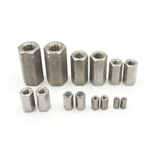 Langmuttern Gewindemuffen Niro Edelstahl A2 V2A A4 V4A DIN 6334 Außensechskant