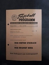 BSG Wismut Gera : BSG Motor Steinbach 27.3.1966 Programm DDR Liga Süd Orginal