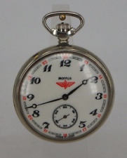 Russische Eisenbahner Taschenuhr Molnija Stahl um 1970 (108296)