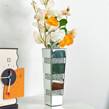 Dekovase Tischvase luxuriös Glasvase modern Deko Wohnzimmer Hochzeit Glitzer