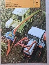Mercedes-Benz MB trac 1300 Selbstfahr Häcksler Traktor Prospekt Schlepper