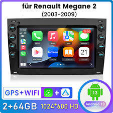 2+64GB Android13 Carplay Für Renault Megane II 2002-2009 Autoradio GPS NAVI DAB+