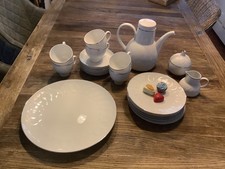 Rosenthal - Studio Linie weiß mit Platinrand - Björn Wiinblad -