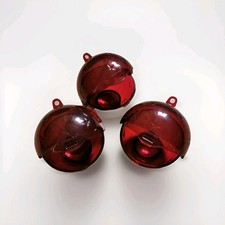 Tupperware Eleganzia 3 Weihnachtskugeln zum befüllen rot 14cm