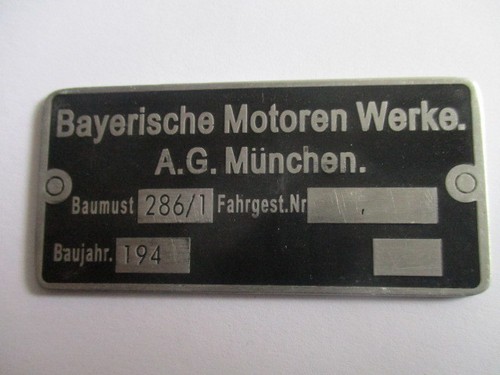 Typenschild schild bmw r75 - typenschild,