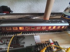 RÖWA H0 ❌v.wa❌  DSG Speisewagen 3114 der DB beleuchtet, rot -Kunststoff, Figuren