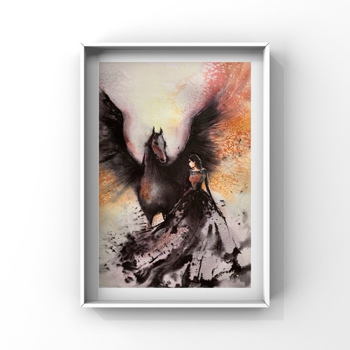 Original aquarell bild - aquarell,