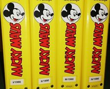 MICKY MAUS,  kompl. Jahrgg. 1990,  mit PANINI-Bildern,  4 Sammelordner