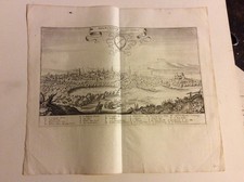 Gesamtansicht, "Helmstetum, Saxoniae ciuitas .". Kupferstich Merian um 1650 MPSA