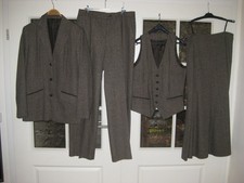 Long Fashion Hosenanzug Gr. 80 long (40 lang) 4 teilig  Blazer Hose Weste Rock 