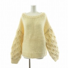 COCO DEAL Damen Strickpullover Langarm Elfenbein Größe 2 Wollpullover