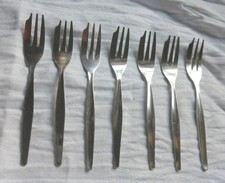 6x Gabel Kuchengabel DDR Besteck rostfrei 18/10 Monogram