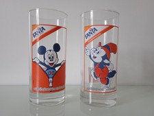 2 Fanta Gläser Der Kleine Wolf & Micky Maus Disney 0.3l 1985