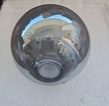 Lampenschirm Enzo G9 Ersatz Rauch Chrom Glas Mit Gewinde Glas Opal glas Ø120mm