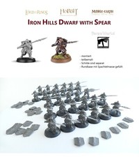 Zwerge - Iron Hills Dwarf with Spear III - montiert - teilbemalt - Resin - GW
