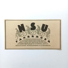 1926 NSU Tragkugellager Rad Fahrrad Automobil Werbeanzeige Reklame Advertising