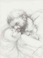 TRIEBHAFTE BEGIERDE - Otto BACHMANN - Signierte EROTISCHE OriginalLithographie